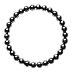 Fototapeta premium Shiny metallic beads arranged in a perfect circular loop