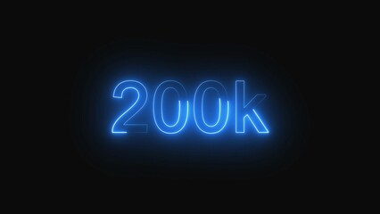 Download 200k neon glow effect video footage for social media content use