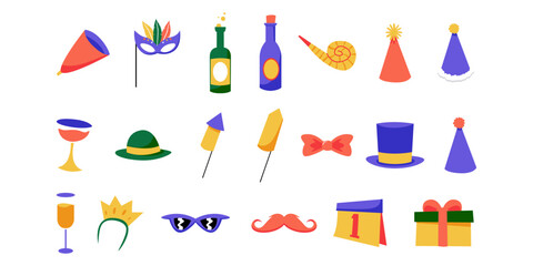 New Year Party Element