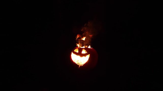Burning Jack-o-lantern 60 frames per second
