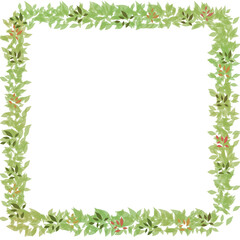 green leaves frame
