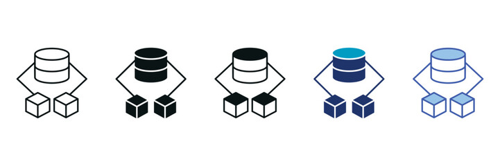 Big Data Icon Set Consisting of Multiple Styles Vector Illustration