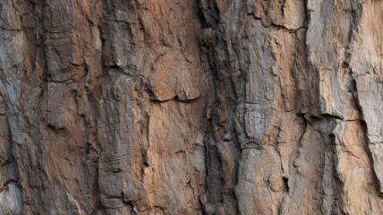 Obraz premium Close-up of textured tree bark in natural setting. Artificial intelligence image