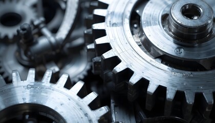 Abstract Metallic Gears with Interlocking Steel Design