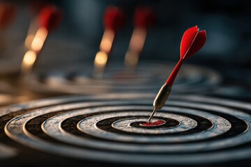 Precision and Accuracy Concept With Dart in Focus