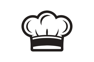 Classic chef hat icon puffed shape for professional cooking  