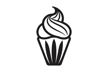 Pastry bag piping frosting swirl dessert baking tool icon