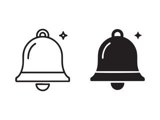 vector bell icon black and white