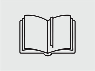 icon book black minimalist vector