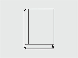 icon book black minimalist vector