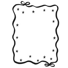 Doodle Christmas Frame Hand Drawing Illustration