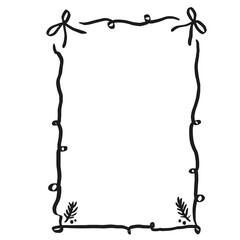 Doodle Christmas Frame Hand Drawing Illustration