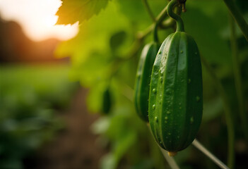 cucumber in the garden