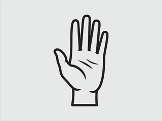 vector hand icon vector black
