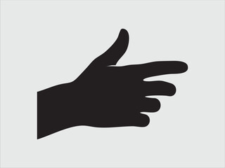 vector hand icon vector black