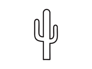 cactus plant icon simple vector line