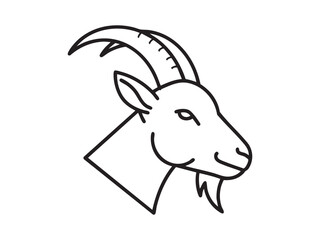 adobGoat head line icon  outline vector sign. Symbol  logo illustratione 1