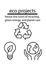Minimal Eco and Sustainability Icons