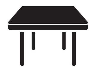 Table icon vector, filled flat sign, solid pictogram isolated on white. Symbol, logo illustration. Pixel perfect