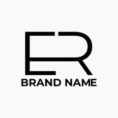 ER initial letter logo design vector