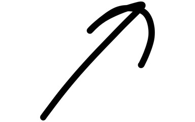 Hand Drawn Basic Plain Upward Arrow Outline Doodle Vector Icon