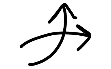 Hand Drawn Crossing Diagonal Intersecting Arrows Doodle Vector