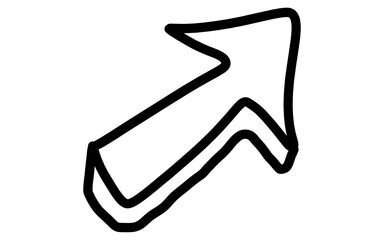 Hand Drawn Abstract Loop Arrow Element Doodle Vector