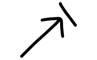 Hand Drawn Thick Bar Forward Arrow Doodle Vector Icon
