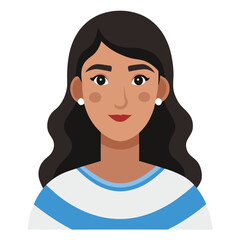 Young Uruguayan Woman Vector Illustration.eps