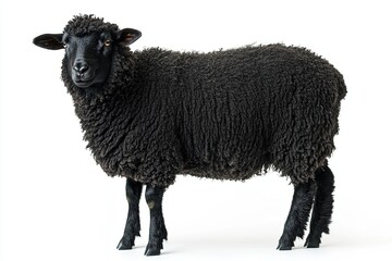 black sheep isolated on white background