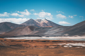 laguna y salar de talar in atacama desert with volcanos background © Francesca Emer