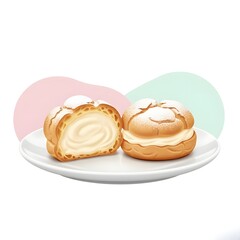 Cream Puff Pastry – Cute Soft Café Art