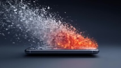 Abstract Smartphone Concept Render Showcasing a Dynamic Balance of Opposing Forces - Powered by Adobe