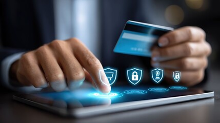 Digital payment and data security concept