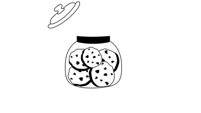 A jar of delicious cookies, dessert, bakery, and sweets vector