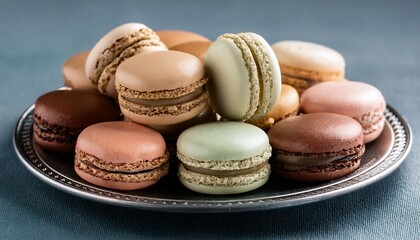 assorted macarons on a plate
