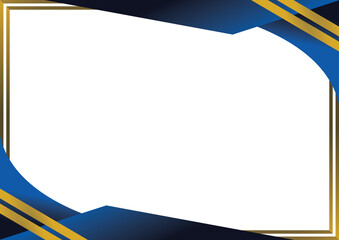 elegant blue navy and golden certificate border frame design