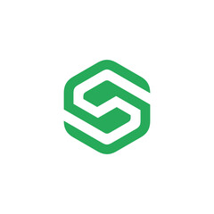 Hexagon Geometric Initial Letter S SS Logo Design Vector Template