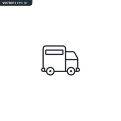 Truck delivery, linear style sign for mobile concept and web design.