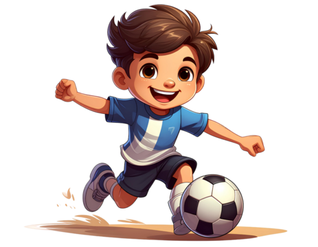 boy playing soccer
