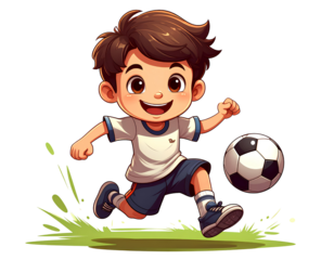 boy playing football