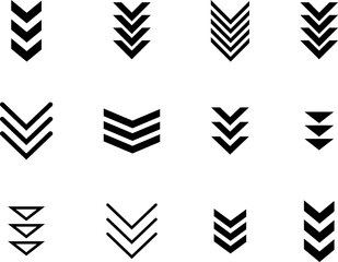 Arrow down scroll Swipe icon set. © Volodymyr