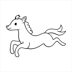 A Dynamic Motion Jumping Animal Illustration Vector Graphic, Showcasing Action and Energy in a Flat Design Minimalist Style for Digital Fitness Graphics.