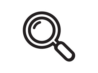Clean 2D Search Icon Line Artwork