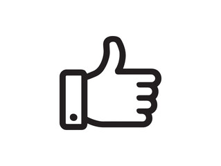 Clean Minimalist Thumbs Up Vector Illustration