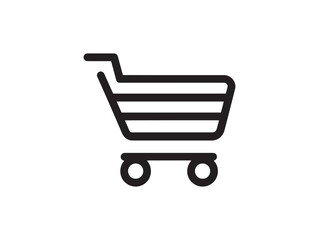 Clean Simple 2D Shopping Cart Icon