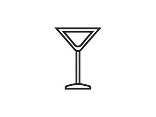 Elegant Martini Glass Minimal Line Design