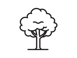 Gradually Growing Tree Simple Line Illustration