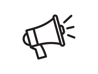 Loud Speaker Symbol Minimalist Line Design