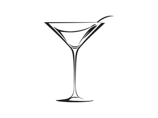 Martini Glass Icon 2D Vector Art